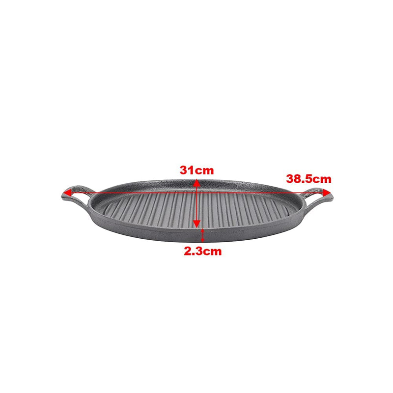 30cm Round Cast Iron Griddle Plate